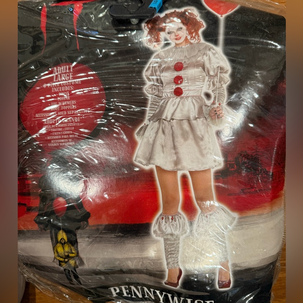 Women’s Pennywise Costume - Silver and Red